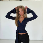 Ballerina basic top - mørk blå