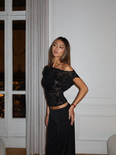 Hera Rose Top – Schwarz