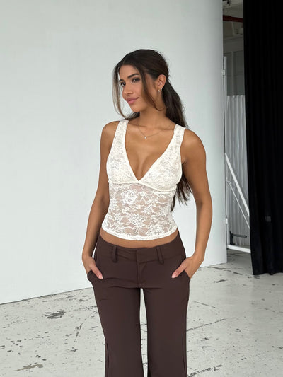 Linea lace top - creme