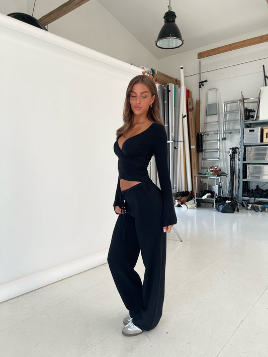 Ballerina knit top - Schwarz