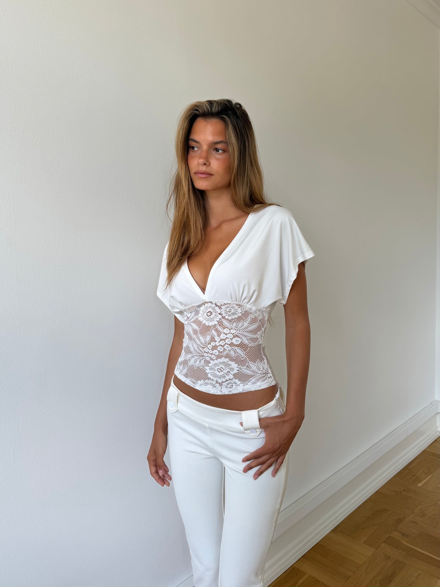 Lera lace top - weiß