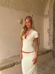 Lucia Basic Lace Tee - Hellgelb