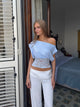 Hera basic lace top - hellblau