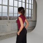 Pretty Luna basic tee - bordeaux