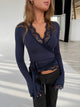 New Ballerina Basic Lace Top - Dunkelblau