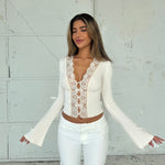 Pretty Luna basic top - cream
