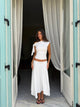 Sira Long Skirt – White