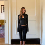 Baia lace long sleeve top - sort