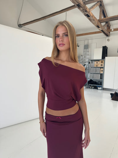 Hera basic top - burgundy