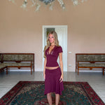 Lucia basic lace tee - bordeaux