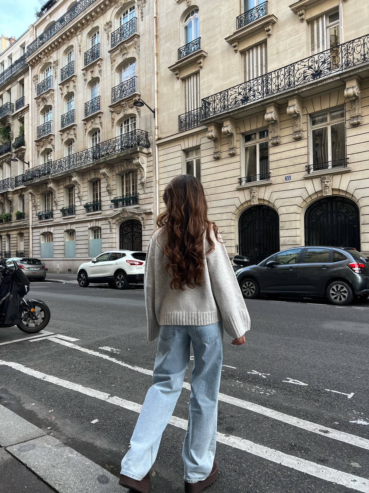 Wool blend Cardigan - light gray 
