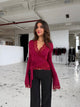 New Ballerina Basic Lace Top – Dark Red