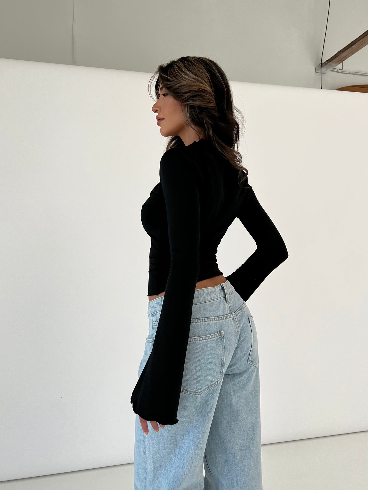 Pretty Luna Basic Top - Schwarz