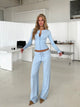 Knit pants - Hellblau