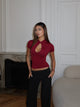 Baia basic top - Dunkelrot