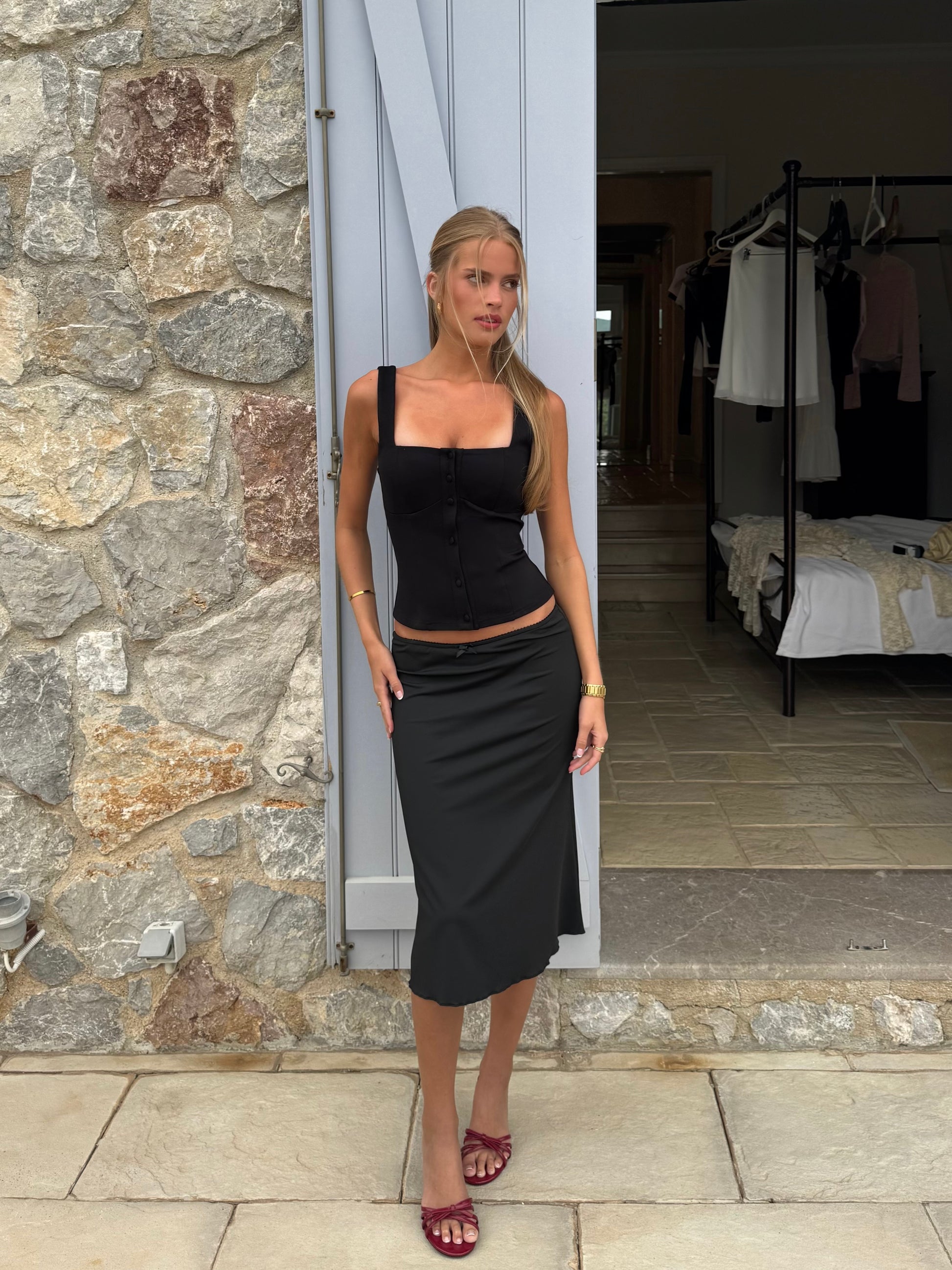 Beba button top - sort