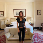 Lera lace top - sort
