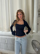 Blair Basic Lace Top - Dunkelblau