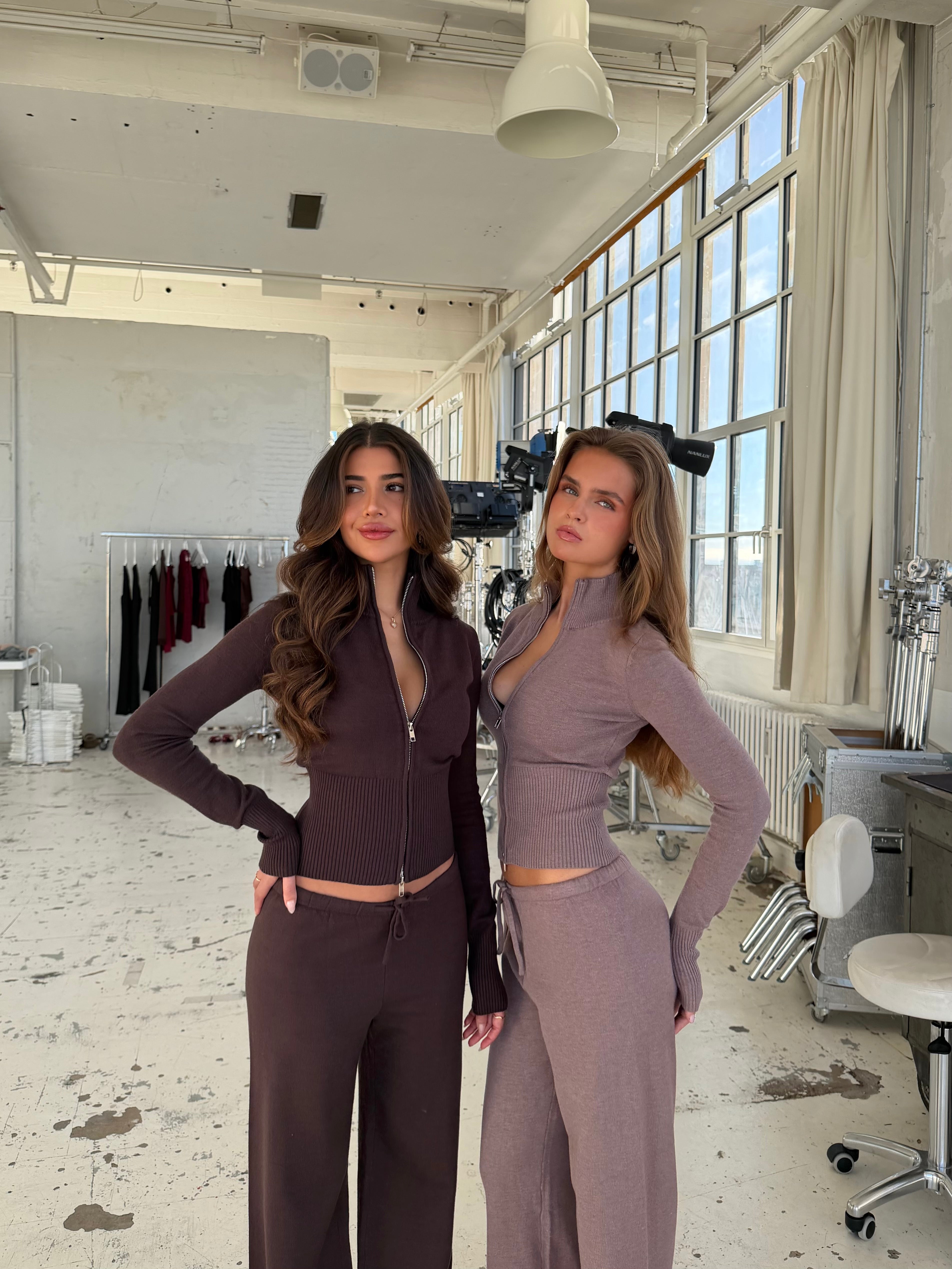 Zipper knit - lys brun