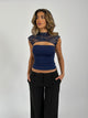 Lara Lace Top - Dunkelblau
