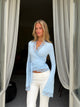 New Ballerina Basic Lace Top - Hellblau