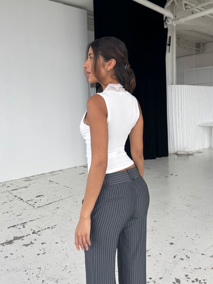 Lucia basic lace top - hvid