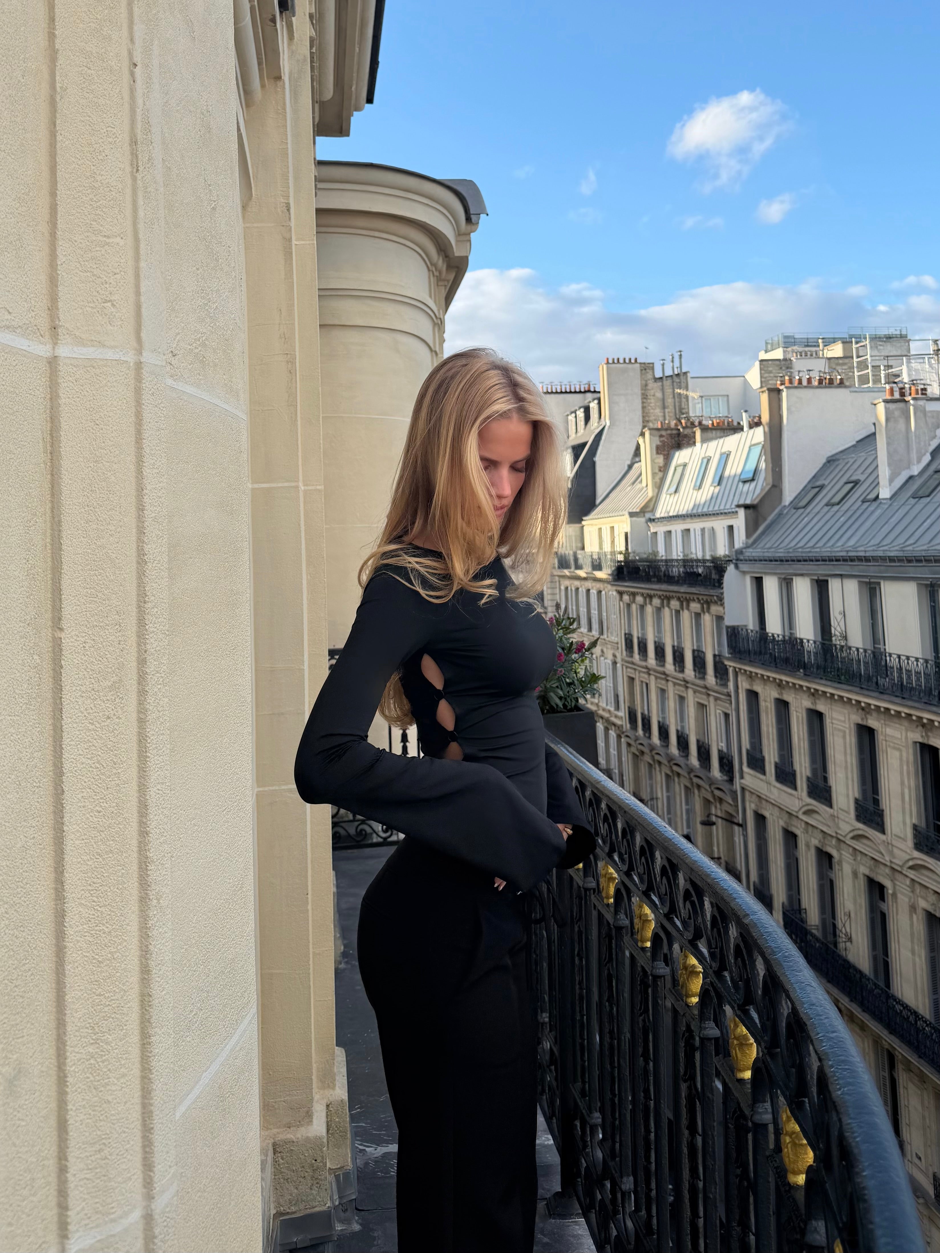 Eda long sleeve top - sort