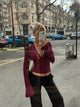 Pretty basic lace top - Bordeaux