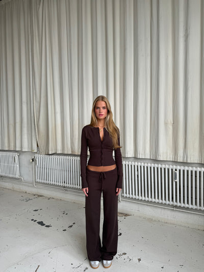 Strickhose - dunkelbraun