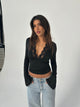 Pretty basic lace top - schwarz