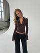 Pretty basic lace top - dunkelbraun