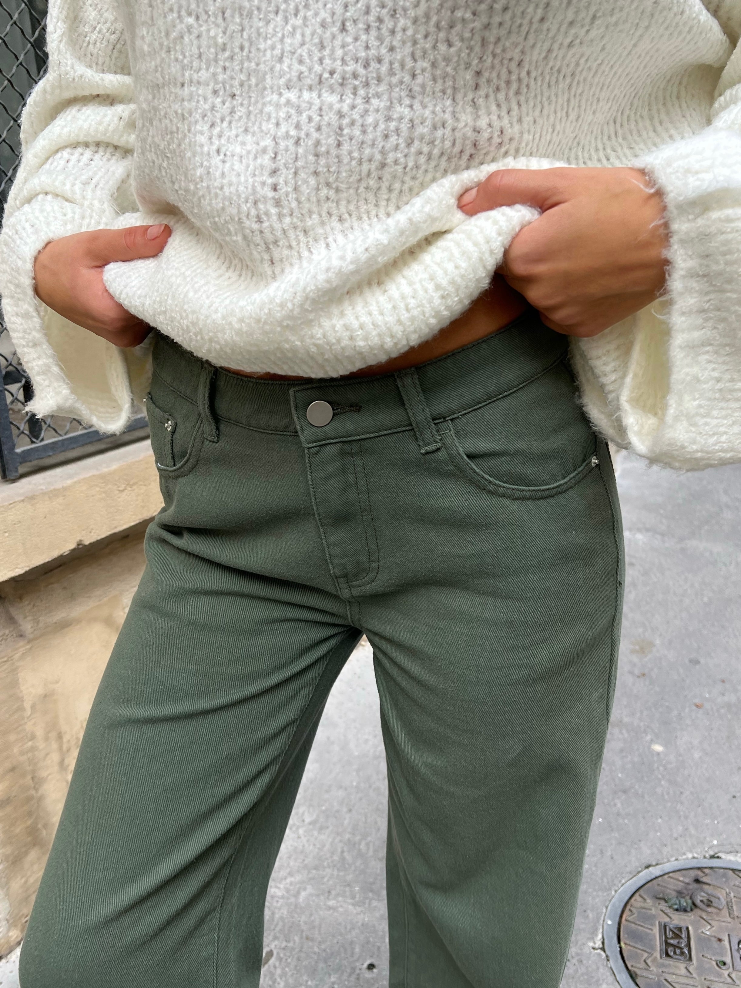 Jolie jeans - army grøn