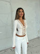 Pretty Luna Basic Top - Creme