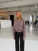 Open back knit top - Light brown